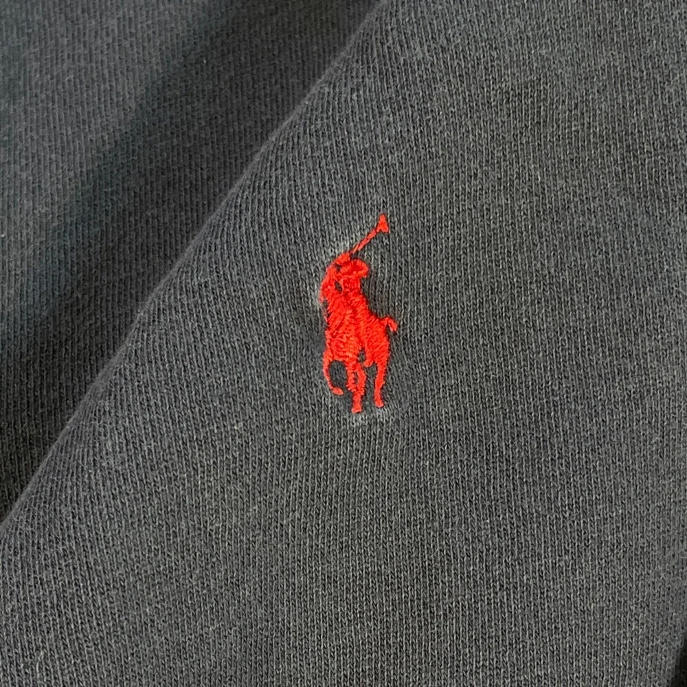 Polo Ralph Lauren Sweatshirt Men M Navy Blue‎ Long Sleeve Fleece Polo Pony Logo